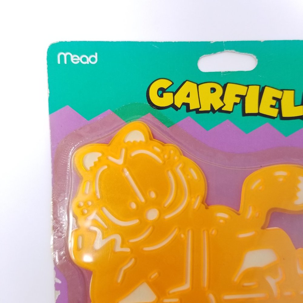 Mead Garfield Cat Guide Ruler/Stencil Magnifier - Picture 4 of 7